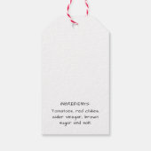 Tomato chutney label cadeaulabel (Achterkant)