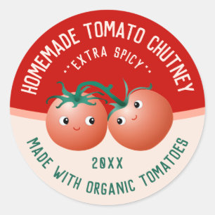 Tomato Chutney Sticker voor uw zelfgemaakte recept