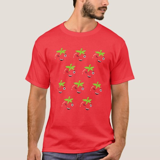 Tomato Costume Funny Tomato Pattern T-shirt (Voorkant)