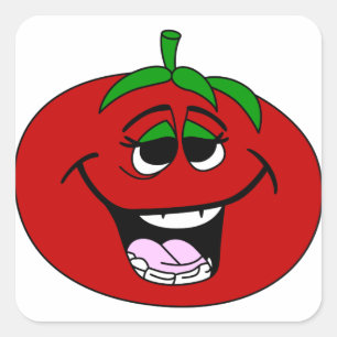 Tomato Face Vierkante Sticker