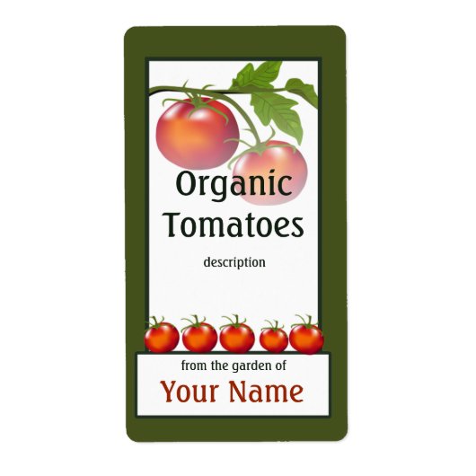 Tomato Gardener Label (Voorkant)