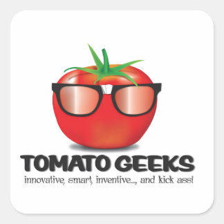 Tomato Geek Stuff Vierkante Sticker