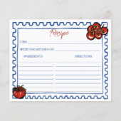Tomato Italian bridal shower recipe card (Voorkant)