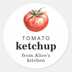Tomato ketchup étiquette alimentaire maison