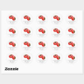 Tomato Memorial Funeral Seed Packet Ronde Sticker (Vel)