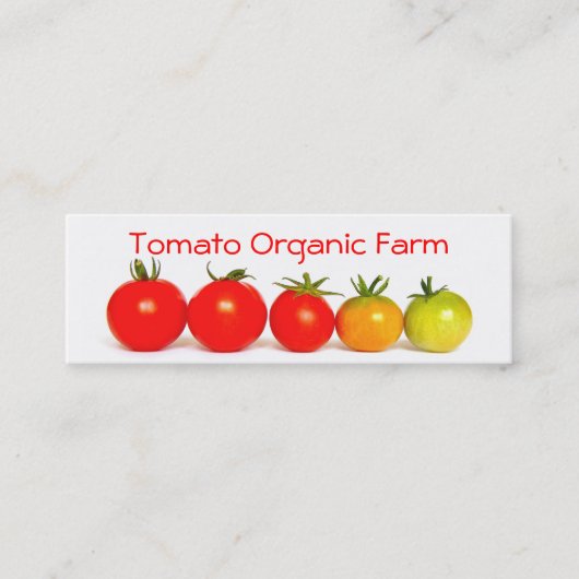 Tomato Organic Boerderij Mini Visitekaartje (Voorkant)