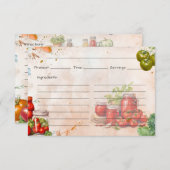 Tomato Paste Recept Kaart (Voorkant / Achterkant)