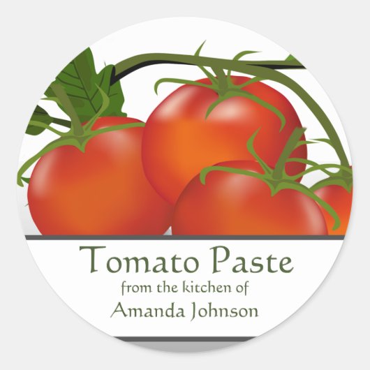 Tomato Paste Ronde Sticker (Voorkant)