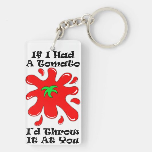 Tomato Rectangle Sleutelhanger (achterkant)