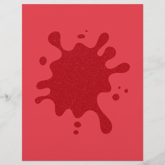 Tomato Red Customizable Splatter Flyer (Voorkant)