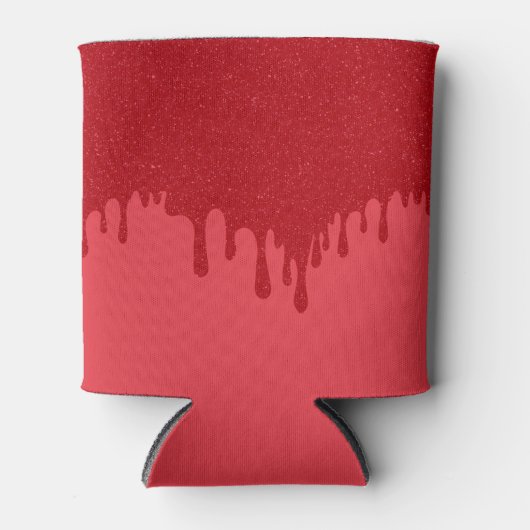 Tomato Red Drip Can Cooler – Customizable (Voorkant)