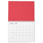 Tomato-Red Drip Custom Wall Calendar Kalender (Feb 2027)