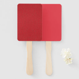 Tomato Red Duo Hand Fan Set – Textured & Solid Handwaaier