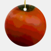 Tomato Red Keramisch Ornament (Achterkant)