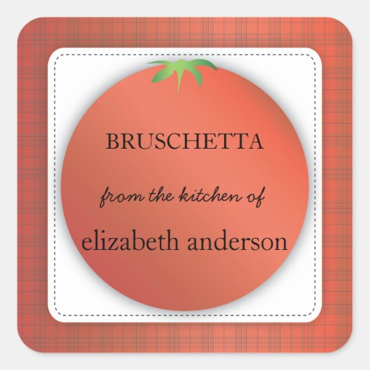 Tomato Red Plaid Uit de keuken van Label (Voorkant)