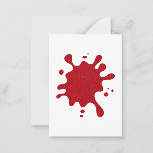 Tomato Red Splat Business Insert Card Notitiekaartje (Voorkant)