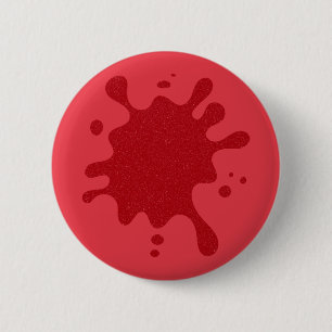 Tomato-Red Splatter Accent Custom Button