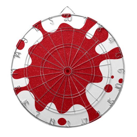 Tomato Red Splatter Dartboard – Customizable Dartbord (Voorkant)