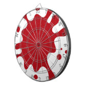 Tomato Red Splatter Dartboard – Customizable Dartbord (Voorkant Rechts)