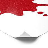 Tomato Red Splatter on White Poster – Customizable (Coin)