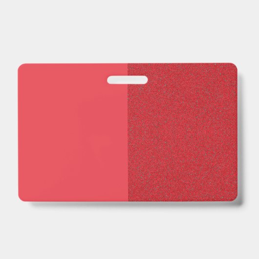 Tomato Red Split Aangepaste Naam Badge – (Voorzijde)
