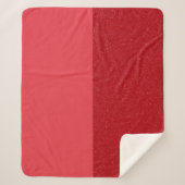 Tomato Red Split Sherpa Blanket – Customizable Deken (Voorkant)