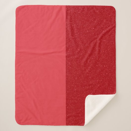 Tomato Red Split Sherpa Blanket – Customizable Deken (Voorkant)