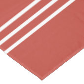 Tomato Red Stripes sur mesure monogramme nappes (Angle)