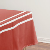 Tomato Red Stripes sur mesure monogramme nappes (In Situ)