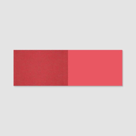 Tomato Red Textured Name Badge – (Voorkant)