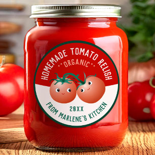 Tomato Relish voor uw Homemade Kitchen Recipe Ronde Sticker
