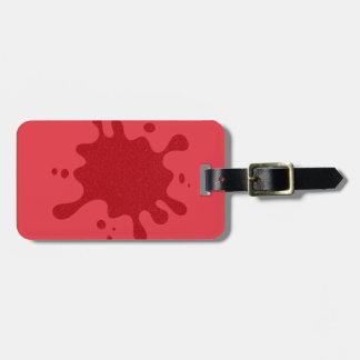 Tomato-Rode Splash Bagage Label – Aanpasbaar