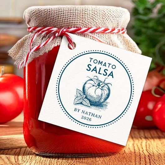 Tomato salsa custom colours bedankjes labels