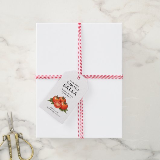 Tomato Salsa label Cadeaulabel (Met Touw)