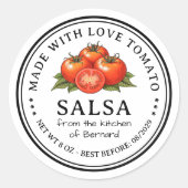 Tomato Salsa Preserve Label (Voorkant)