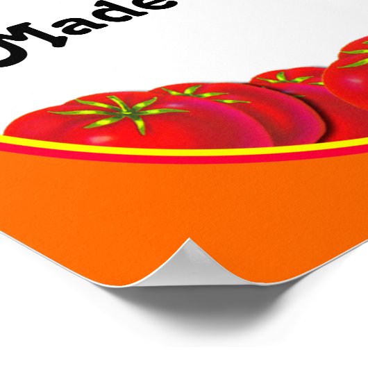 Tomato Sauce Custom Label Art afdrukken Poster (Hoek)