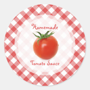 Tomato Sauce Preservstickers Ronde Sticker