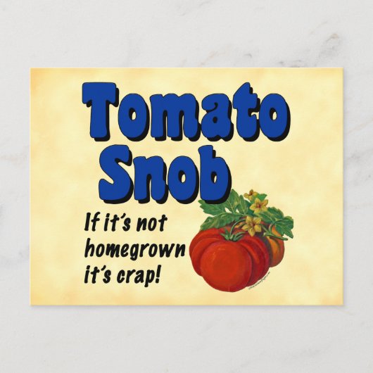 Tomato Snob Custom Recipcard Briefkaart (Voorkant)