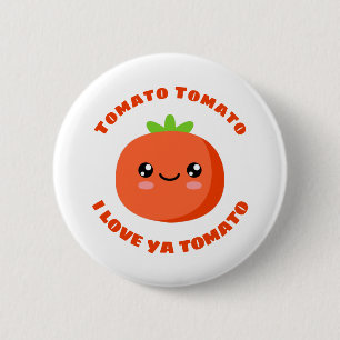 Tomato Tomato Ik hou van je tomato Ronde Button 5,7 Cm