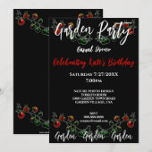 TOMATO VINE PHOTO JARDIN INVITATION PARTI (Devant / Derrière)