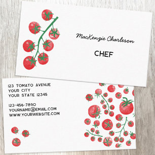 Tomato Waterverf Chef Catering Visitekaartje
