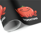 Tomatoad Funny Tomato Toad Pun Dark BG Cadeaupapier (Rol Hoek)