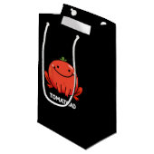 Tomatoad Funny Tomato Toad Pun Dark BG Klein Cadeauzakje (Voorkant Gekanteld)