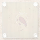 Tomatocide Chalk schetst bloedspattercriminaliteit Glazen Onderzetter (Achterkant)