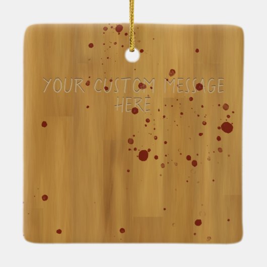 Tomatocide Chalk schetst bloedspattercriminaliteit Keramisch Ornament (Achterkant)