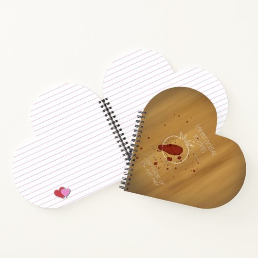 Tomatocide Chalk schetst bloedspattercriminaliteit Notitieboek (Binnen)