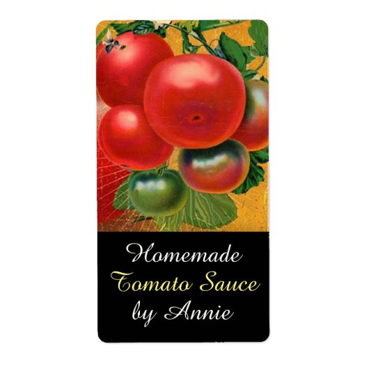 TOMATOES KITCHEN PRESERVES, KANNINGS, TOMATO SAUCE ETIKET (Voorkant)