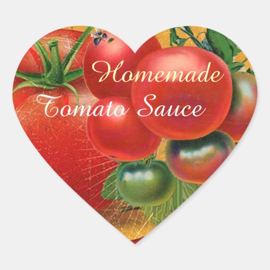 TOMATOES KITCHEN PRESERVES, KANNINGS, TOMATO SAUCE HART STICKER (Voorkant)