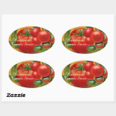 TOMATOES KITCHEN PRESERVES, KANNINGS, TOMATO SAUCE OVALE STICKER (Vel)