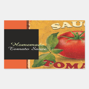 TOMATOES KITCHEN PRESERVES, KANNINGS, TOMATO SAUCE RECHTHOEKIGE STICKER
